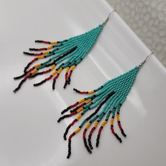 Boho Beaded Earrings - Picture 5 of 5